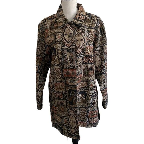 Chicos Doodle Malaika Tapestry Beaded Jacket Size 3 / U.S. 16 NWT - Picture 1 of 8